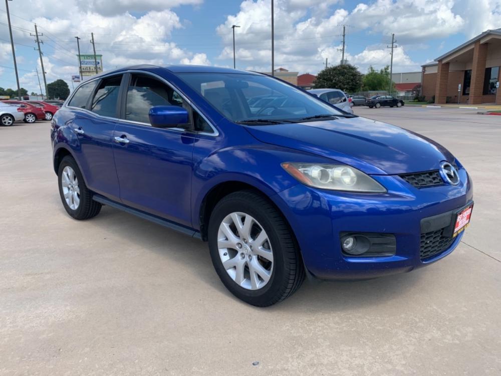 2007 BLUE /gray Mazda CX-7 Grand Touring (JM3ER293570) with an 2.3L L4 DOHC 16V TURBO engine, 6-Speed Automatic Overdrive transmission, located at 14700 Tomball Parkway 249, Houston, TX, 77086, (281) 444-2200, 29.928619, -95.504074 - Photo #0
