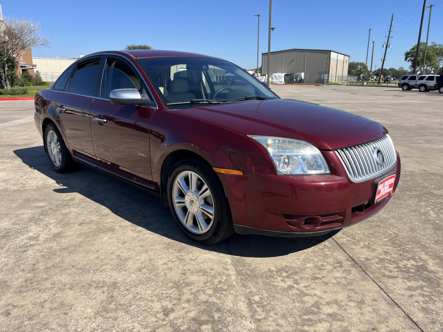 2008 maroom /TAN Mercury Sable Premier (1MEHM42W68G) with an 3.5L V6 DOHC 24V engine, 6-Speed Automatic Overdrive transmission, located at 14700 Tomball Parkway 249, Houston, TX, 77086, (281) 444-2200, 29.928619, -95.504074 - Photo#0