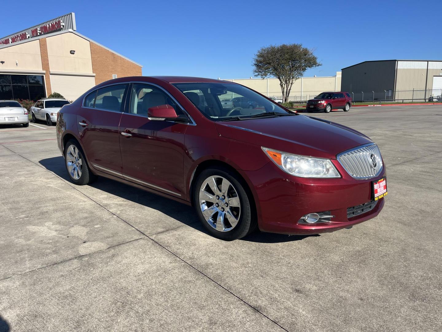2010 red /tan Buick LaCrosse CXL FWD (1G4GC5EGXAF) with an 3.0L V6 DOHC 24V engine, 6-Speed Automatic Overdrive transmission, located at 14700 Tomball Parkway 249, Houston, TX, 77086, (281) 444-2200, 29.928619, -95.504074 - Photo#0