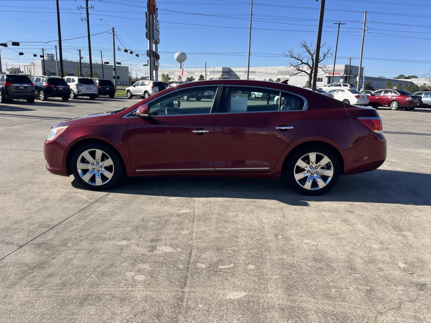 2010 red /tan Buick LaCrosse CXL FWD (1G4GC5EGXAF) with an 3.0L V6 DOHC 24V engine, 6-Speed Automatic Overdrive transmission, located at 14700 Tomball Parkway 249, Houston, TX, 77086, (281) 444-2200, 29.928619, -95.504074 - Photo#1