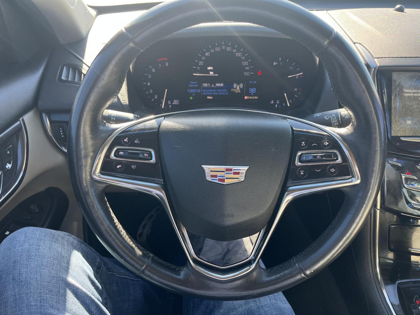 2015 white /TAN Cadillac ATS Coupe 2.0L Turbo Standard RWD (1G6AA5RX9F0) with an 2.0L L4 DOHC 16V TURBO engine, Automatic Overdrive transmission, located at 14700 Tomball Parkway 249, Houston, TX, 77086, (281) 444-2200, 29.928619, -95.504074 - Photo#14