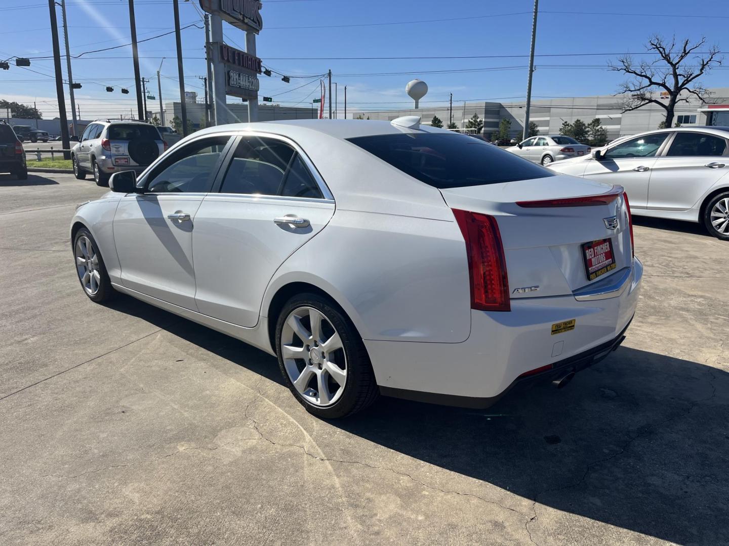 2015 white /TAN Cadillac ATS Coupe 2.0L Turbo Standard RWD (1G6AA5RX9F0) with an 2.0L L4 DOHC 16V TURBO engine, Automatic Overdrive transmission, located at 14700 Tomball Parkway 249, Houston, TX, 77086, (281) 444-2200, 29.928619, -95.504074 - Photo#4