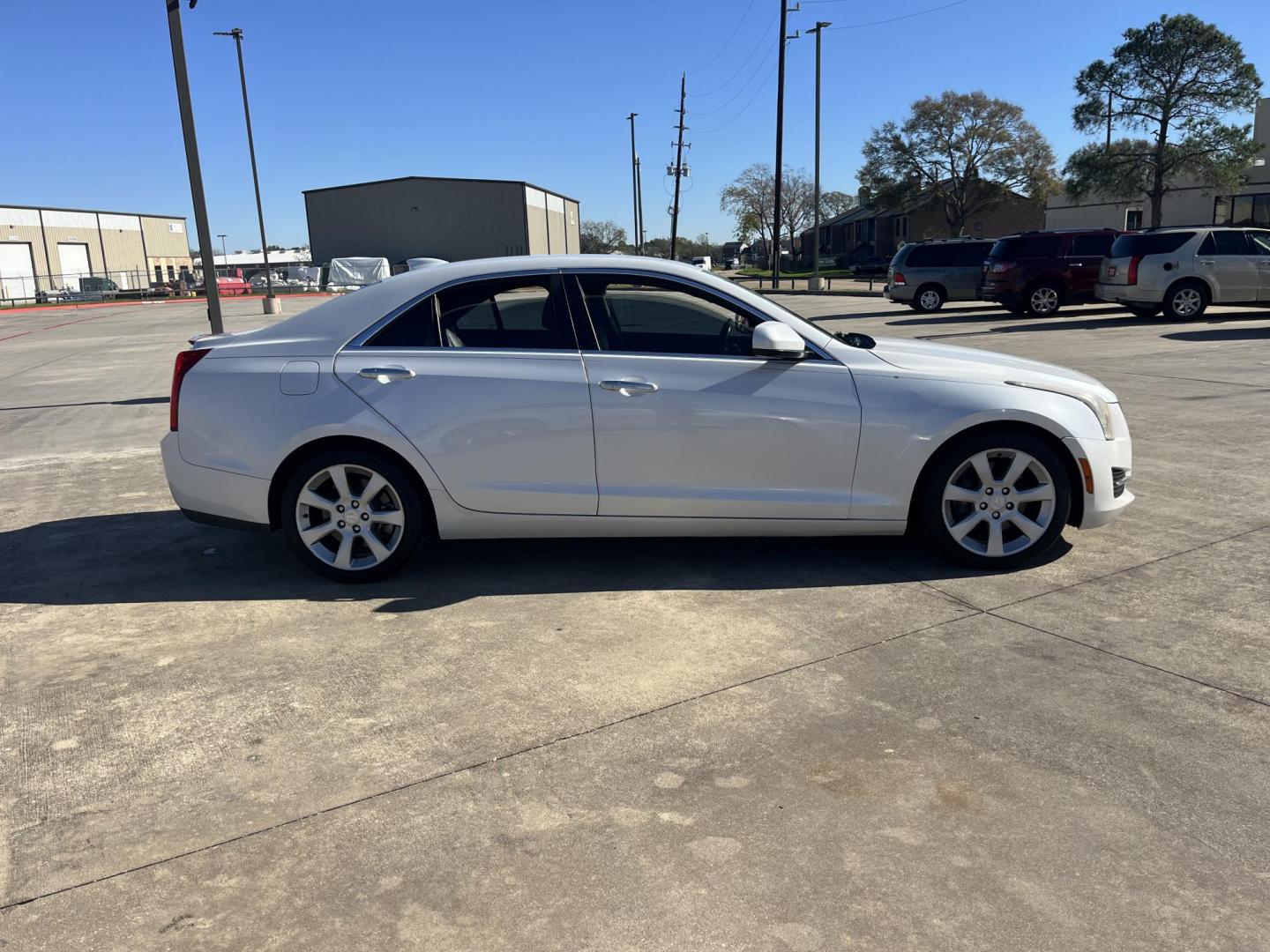 2015 white /TAN Cadillac ATS Coupe 2.0L Turbo Standard RWD (1G6AA5RX9F0) with an 2.0L L4 DOHC 16V TURBO engine, Automatic Overdrive transmission, located at 14700 Tomball Parkway 249, Houston, TX, 77086, (281) 444-2200, 29.928619, -95.504074 - Photo#7