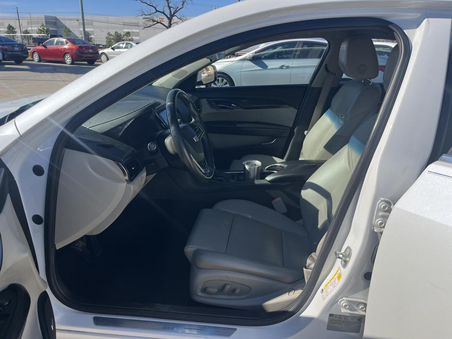 2015 white /TAN Cadillac ATS Coupe 2.0L Turbo Standard RWD (1G6AA5RX9F0) with an 2.0L L4 DOHC 16V TURBO engine, Automatic Overdrive transmission, located at 14700 Tomball Parkway 249, Houston, TX, 77086, (281) 444-2200, 29.928619, -95.504074 - Photo#8