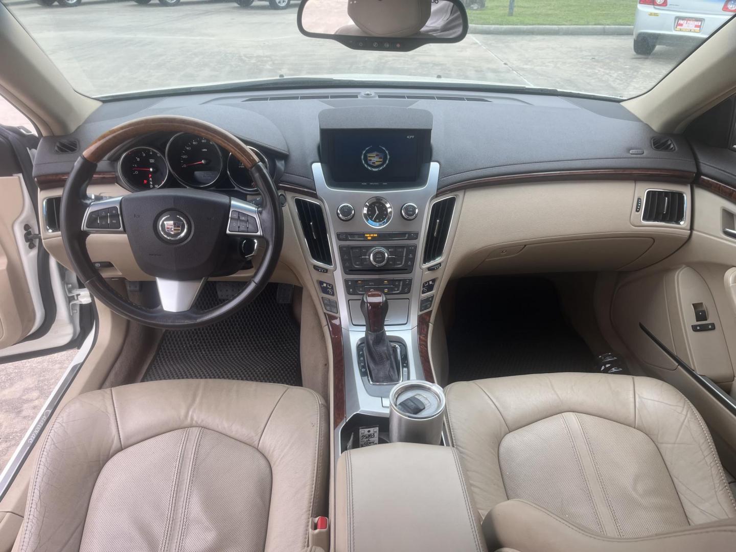 2010 white /TAN Cadillac CTS 3.6L Premium w/Navi (1G6DP5EV9A0) with an 3.6L V6 DOHC 24V engine, Automatic Overdrive transmission, located at 14700 Tomball Parkway 249, Houston, TX, 77086, (281) 444-2200, 29.928619, -95.504074 - Photo#11