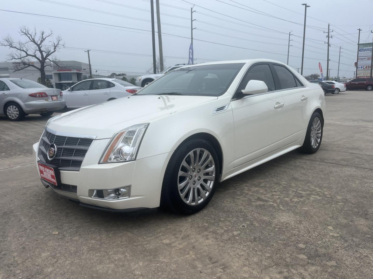 2010 white /TAN Cadillac CTS 3.6L Premium w/Navi (1G6DP5EV9A0) with an 3.6L V6 DOHC 24V engine, Automatic Overdrive transmission, located at 14700 Tomball Parkway 249, Houston, TX, 77086, (281) 444-2200, 29.928619, -95.504074 - Photo#3