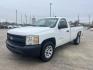 2009 white /gray Chevrolet Silverado 1500 Work Truck Long Box 2WD (1GCEC14C79Z) with an 4.8L V8 OHV 16V engine, 4-Speed Automatic Overdrive transmission, located at 14700 Tomball Parkway 249, Houston, TX, 77086, (281) 444-2200, 29.928619, -95.504074 - Photo#2