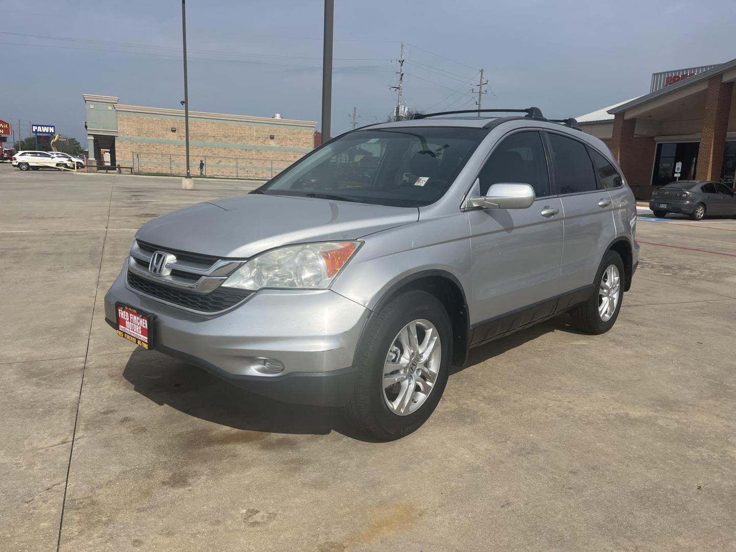 2011 silver /black Honda CR-V EX-L 2WD 5-Speed AT (5J6RE3H70BL) with an 2.4L L4 DOHC 16V engine, 5-Speed Automatic transmission, located at 14700 Tomball Parkway 249, Houston, TX, 77086, (281) 444-2200, 29.928619, -95.504074 - Photo#3