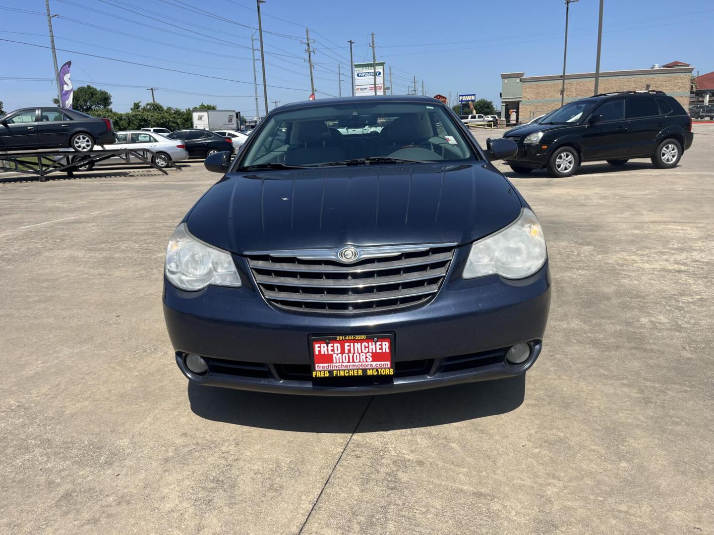 2008 blue /Gray Chrysler Sebring Convertible Limited (1C3LC65M28N) with an 3.5L V6 SOHC 24V engine, 6-Speed Automatic Overdrive transmission, located at 14700 Tomball Parkway 249, Houston, TX, 77086, (281) 444-2200, 29.928619, -95.504074 - Photo#1
