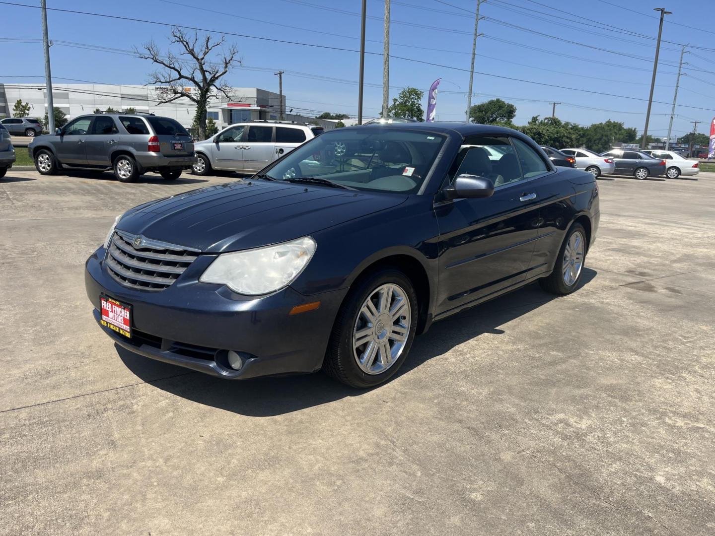 2008 blue /Gray Chrysler Sebring Convertible Limited (1C3LC65M28N) with an 3.5L V6 SOHC 24V engine, 6-Speed Automatic Overdrive transmission, located at 14700 Tomball Parkway 249, Houston, TX, 77086, (281) 444-2200, 29.928619, -95.504074 - Photo#2
