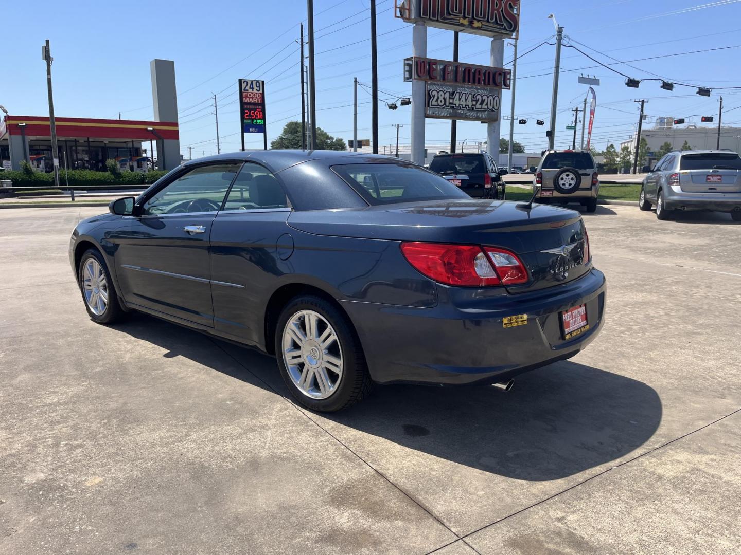 2008 blue /Gray Chrysler Sebring Convertible Limited (1C3LC65M28N) with an 3.5L V6 SOHC 24V engine, 6-Speed Automatic Overdrive transmission, located at 14700 Tomball Parkway 249, Houston, TX, 77086, (281) 444-2200, 29.928619, -95.504074 - Photo#4