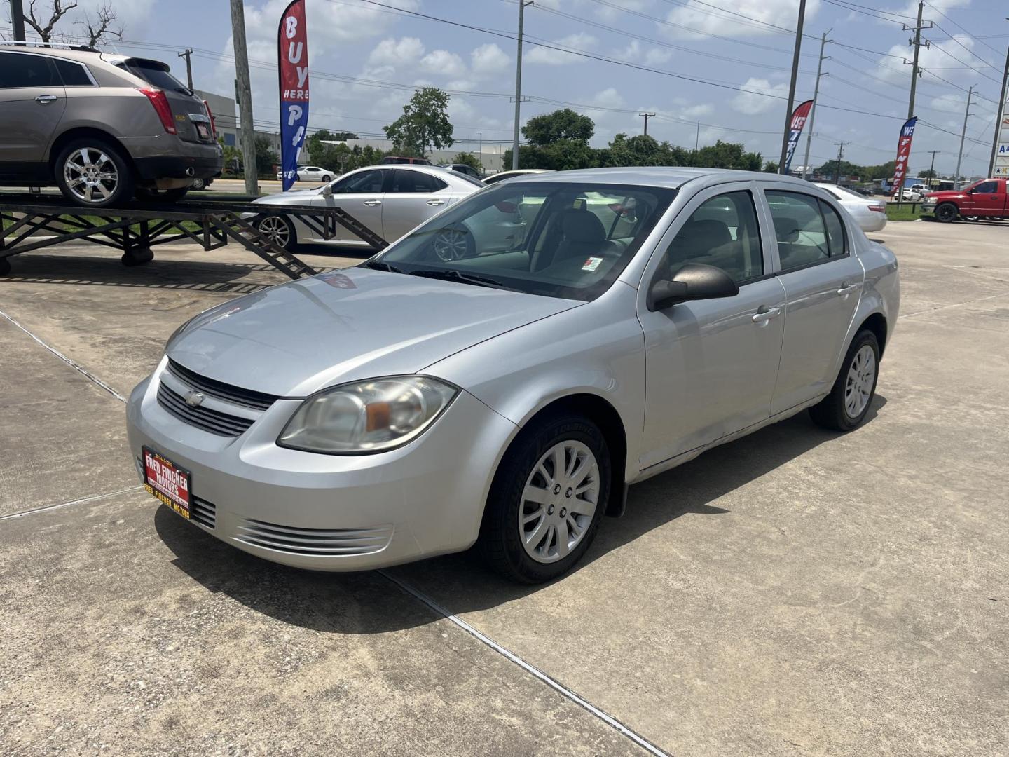 2010 silver /Gray Chevrolet Cobalt LS Sedan (1G1AB5F54A7) with an 2.2L L4 DOHC 16V engine, 4-Speed Automatic transmission, located at 14700 Tomball Parkway 249, Houston, TX, 77086, (281) 444-2200, 29.928619, -95.504074 - Photo#2