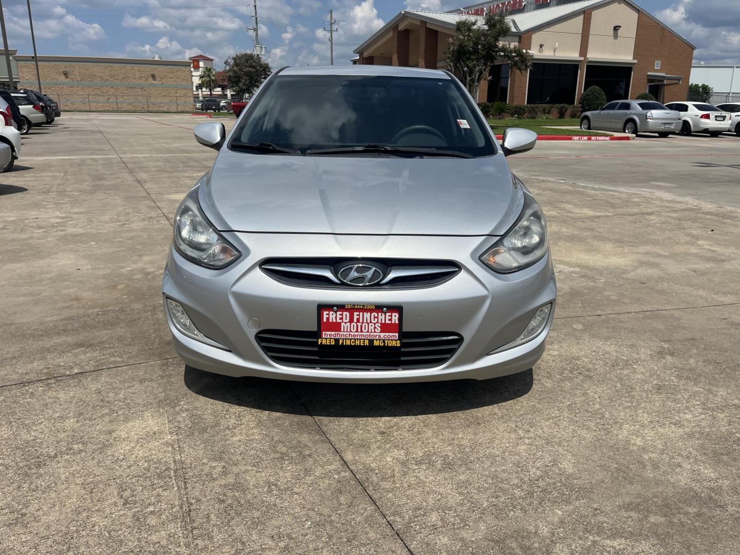 2012 silver Hyundai Accent GLS 4-Door (KMHCU4AE9CU) with an 1.6L L4 DOHC 16V engine, Automatic transmission, located at 14700 Tomball Parkway 249, Houston, TX, 77086, (281) 444-2200, 29.928619, -95.504074 - Photo#1