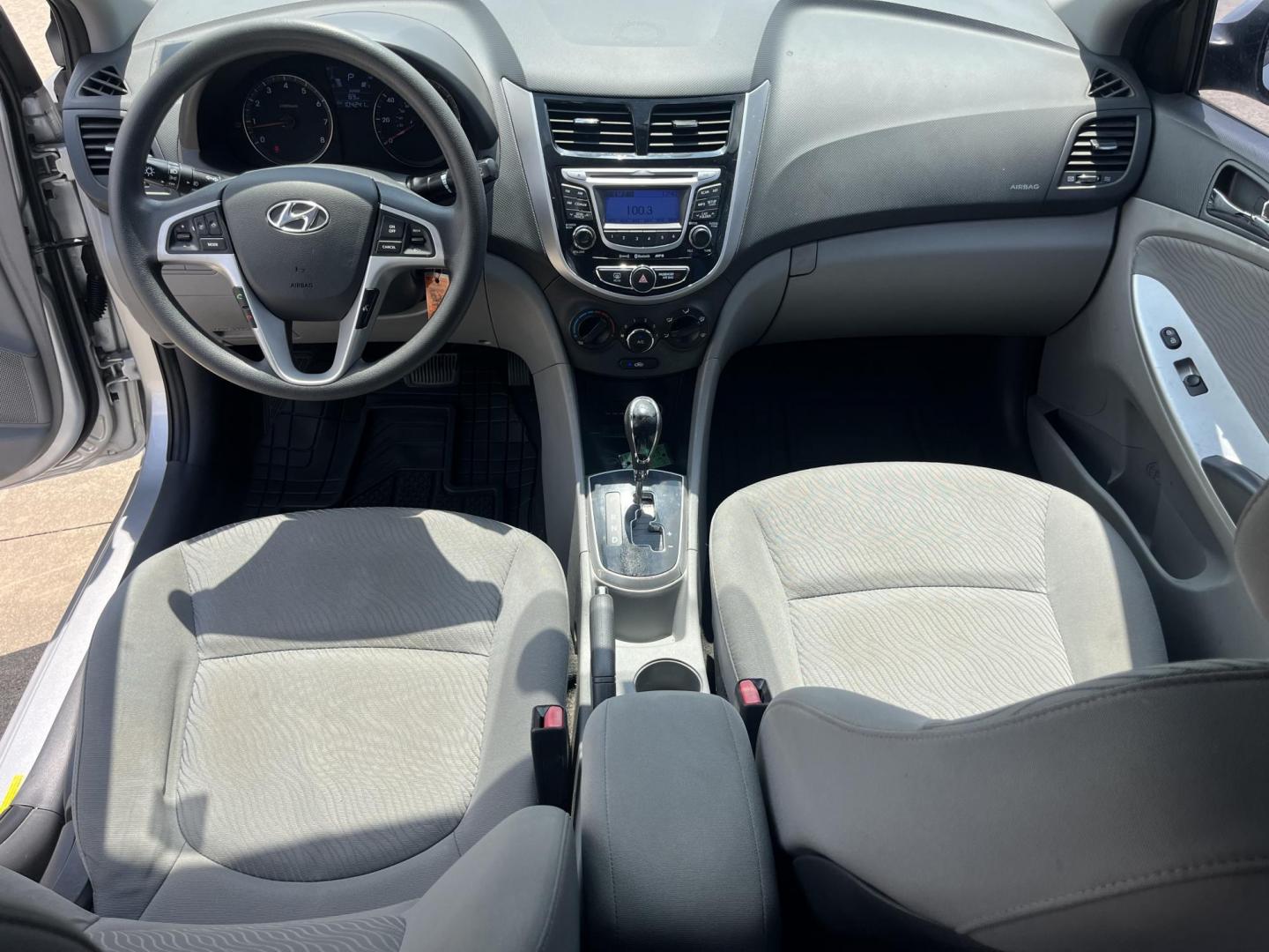 2012 silver Hyundai Accent GLS 4-Door (KMHCU4AE9CU) with an 1.6L L4 DOHC 16V engine, Automatic transmission, located at 14700 Tomball Parkway 249, Houston, TX, 77086, (281) 444-2200, 29.928619, -95.504074 - Photo#10