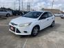 2014 white Ford Focus S Sedan (1FADP3E22EL) with an 2.0L L4 DOHC 16V engine, located at 14700 Tomball Parkway 249, Houston, TX, 77086, (281) 444-2200, 29.928619, -95.504074 - Photo#2
