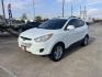 2012 white Hyundai Tucson Limited 2WD (KM8JU3ACXCU) with an 2.4L L4 DOHC 16V engine, 6-Speed Automatic transmission, located at 14700 Tomball Parkway 249, Houston, TX, 77086, (281) 444-2200, 29.928619, -95.504074 - Photo#2